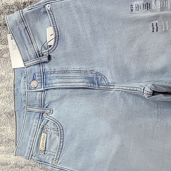 Calvin Klein Original Straight Stretch Jeans - Picture 2 of 7